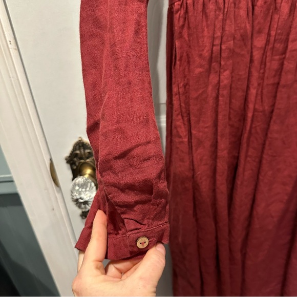 Son de Flor Smock Dress long sleeve Linen - Picture 3 of 4